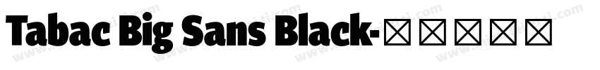 Tabac Big Sans Black字体转换